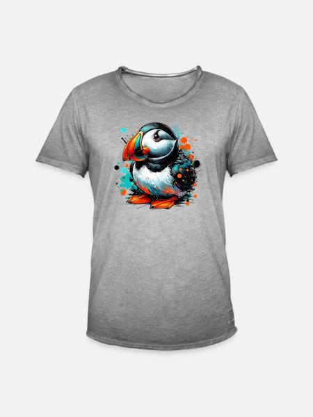 Macareux - T-shirt vintage Homme - vintage gris