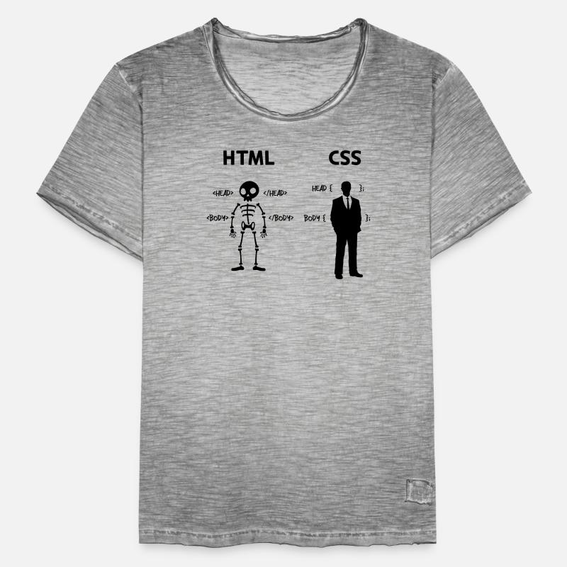 Developer Programmierer Coden Css Skripting Code Männer Vintage T-Shirt