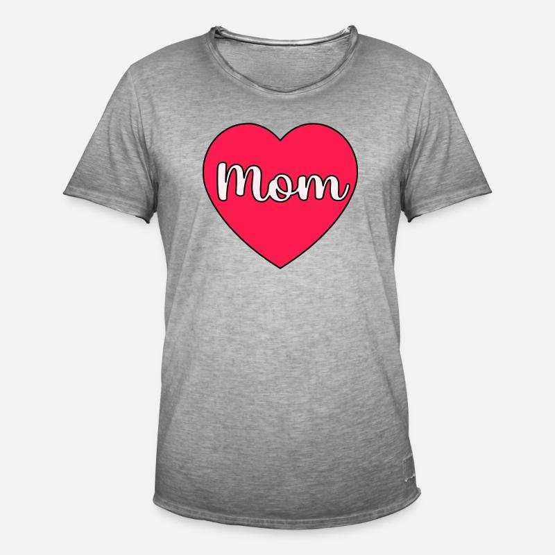 Mama Herz - Männer Vintage T-Shirt - Vintage Grau