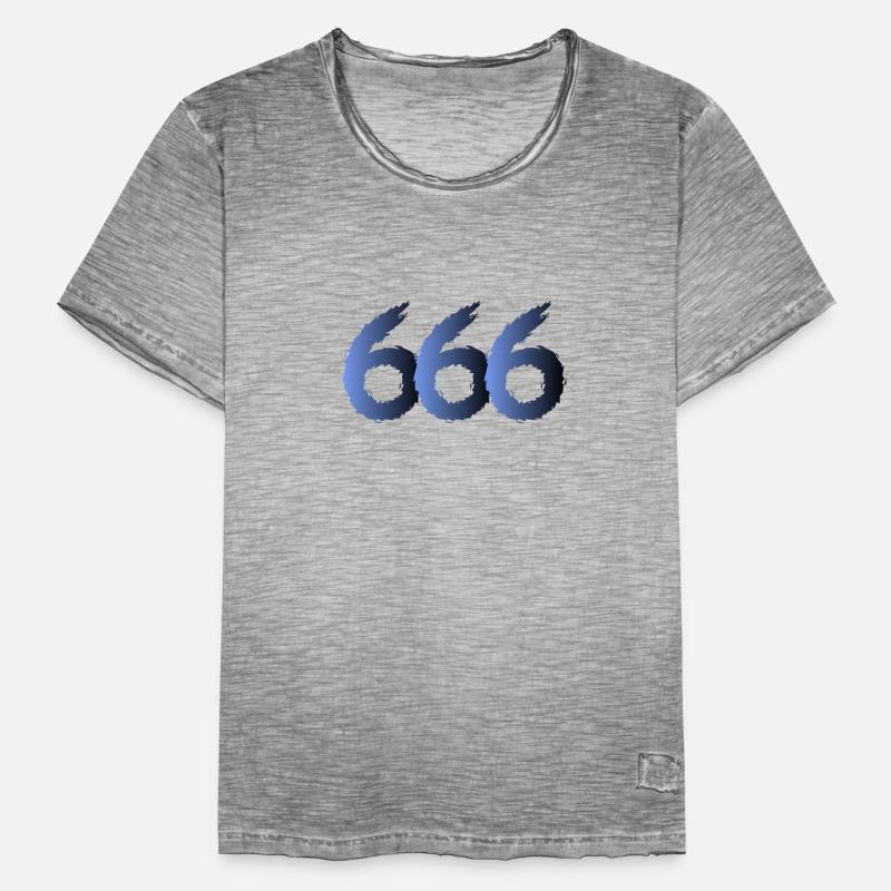 666 Satan Symbol - Devil - Evil Men's Vintage T-Shirt