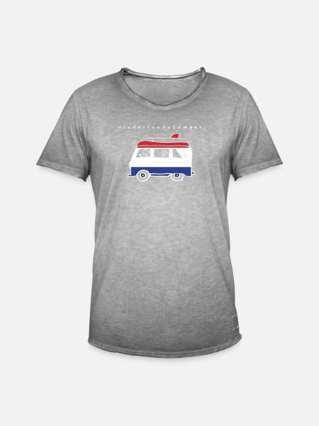 NetherlandsCampers - Men's Vintage T-Shirt - vintage grey