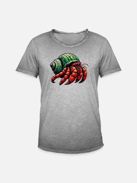 Hermit crab - Men's Vintage T-Shirt - vintage grey