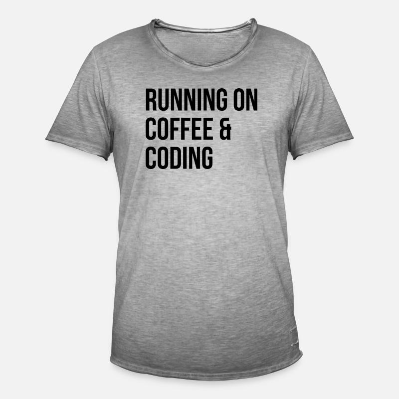 Codierung Codierung Codierung - Männer Vintage T-Shirt - Vintage Grau