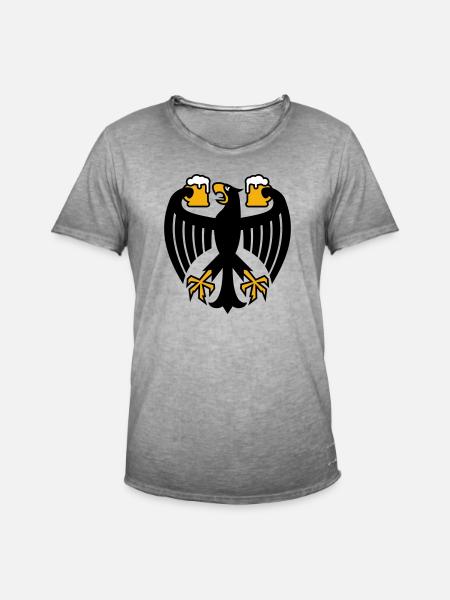 Germany Beer Federal Eagle - Men's Vintage T-Shirt - vintage grey