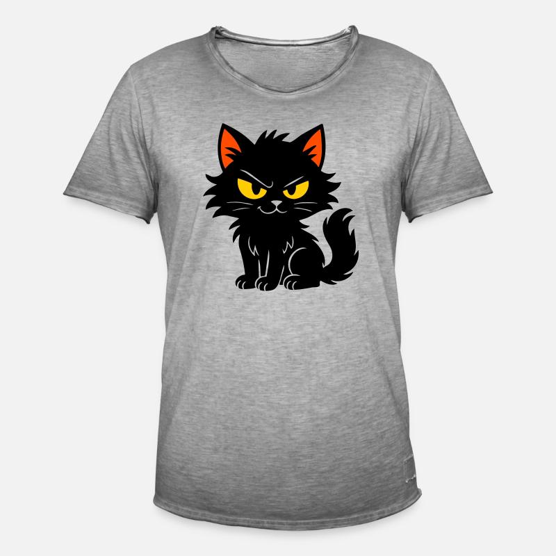 Süßes Kätzchen - Männer Vintage T-Shirt - Vintage Grau