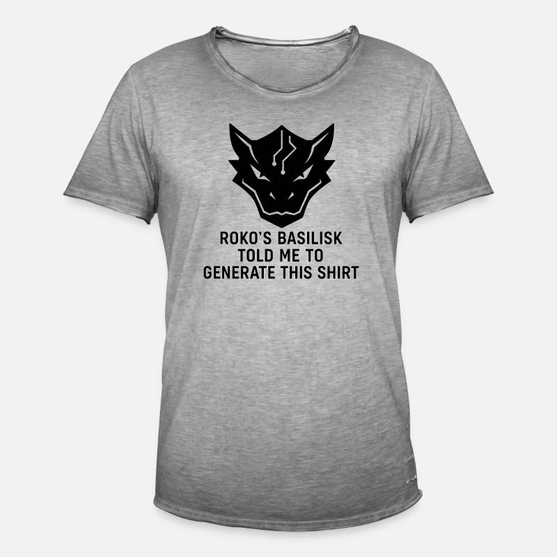 Generated by the Basilisk - Männer Vintage T-Shirt - Vintage Grau