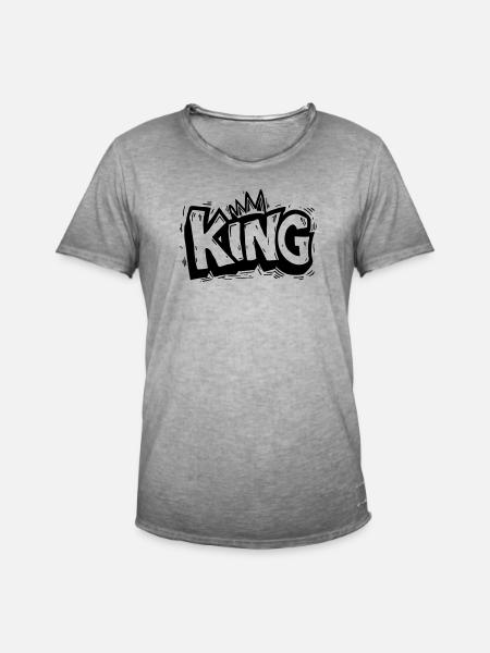 Roi Graffiti - T-shirt vintage Homme - vintage gris