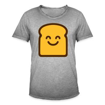 Toast mignon - T-shirt vintage Homme - vintage gris - Devant - Jose (178cm)