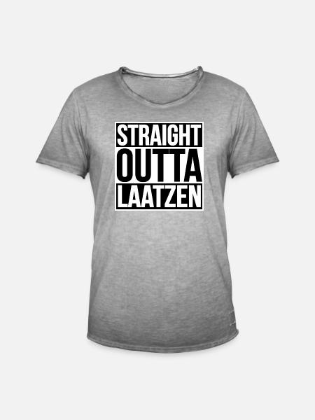 Straight Outta Laatzen - T-shirt vintage Homme - vintage gris