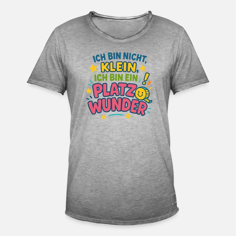 Ich bin ein Platzwunder Spruch - Männer Vintage T-Shirt - Vintage Grau