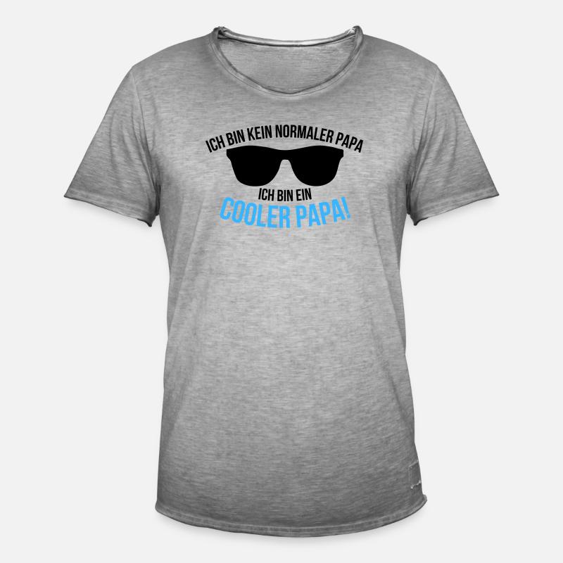 Ich bin ein cooler Papa Spruch - Männer Vintage T-Shirt - Vintage Grau