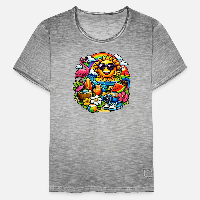 Conception d’été tropical baignée de soleil T-shirt vintage Homme