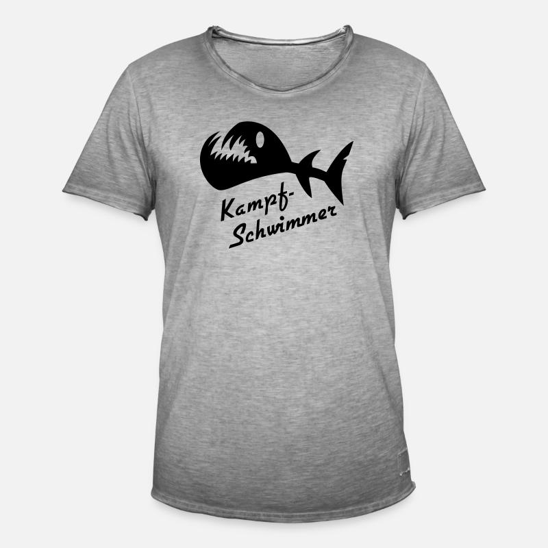 Bataille Poisson Fantasma 2 - T-shirt vintage Homme - vintage gris