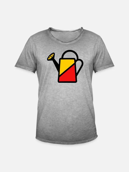 Two-tone watering can tool vegetable gardener - Men's Vintage T-Shirt - vintage grey