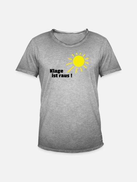 Klage ist raus Sonne - Männer Vintage T-Shirt - Vintage Grau