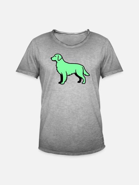 Labrador Retriever Silhouette - Männer Vintage T-Shirt - Vintage Grau