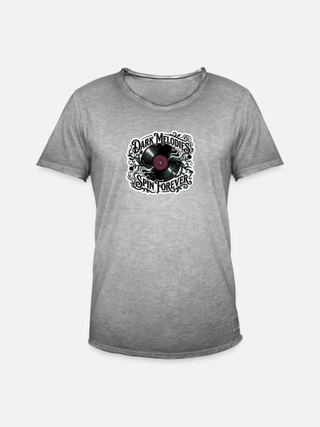 Dark Melodies Spin Forever - Men's Vintage T-Shirt - vintage grey