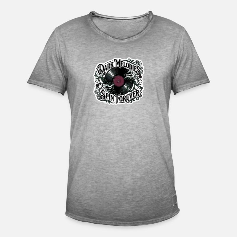 Dark Melodies Spin Forever - Men's Vintage T-Shirt - vintage grey