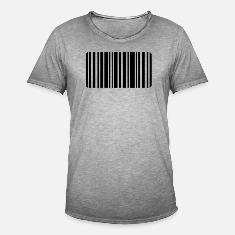code barre - T-shirt vintage Homme - vintage gris