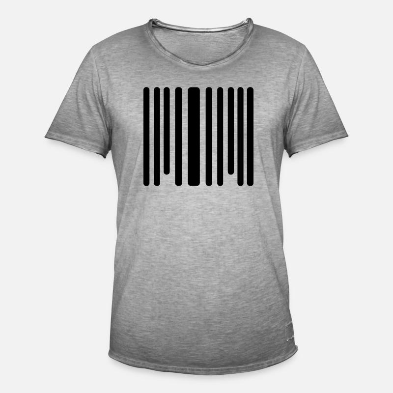 Barcode - Männer Vintage T-Shirt - Vintage Grau