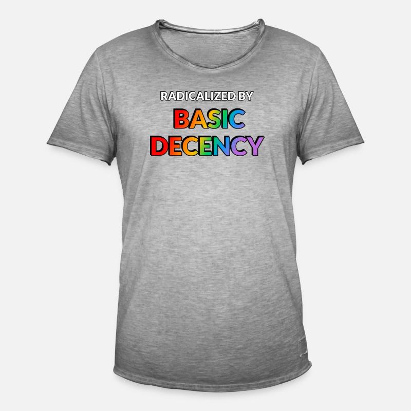 Radicalized By Basic Decency - Men's Vintage T-Shirt - vintage grey