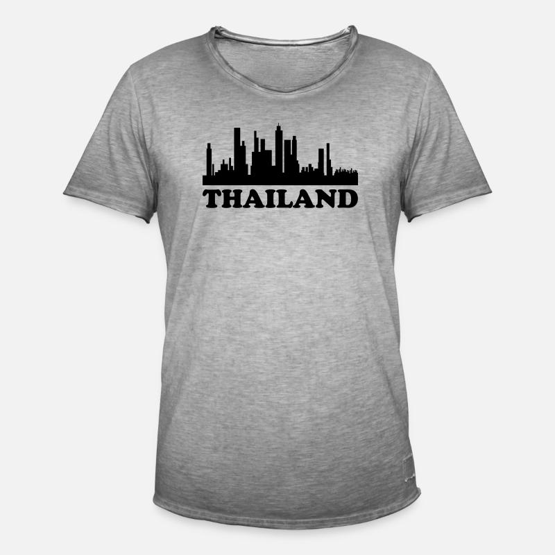 Thailand Skyline - Männer Vintage T-Shirt - Vintage Grau