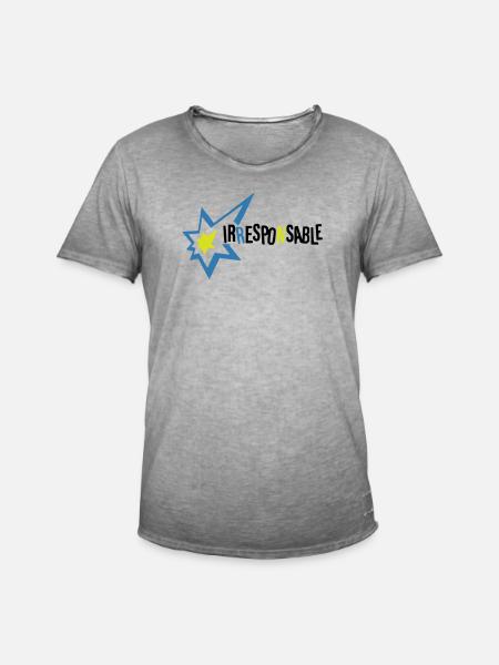 Irresponsable - T-shirt vintage Homme - vintage gris