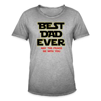 Meilleur Papa Épanouie Néon - T-shirt vintage Homme - vintage gris - Devant - Jose (178cm)