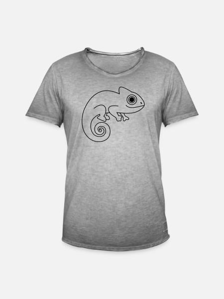 chameleon - Men's Vintage T-Shirt - vintage grey