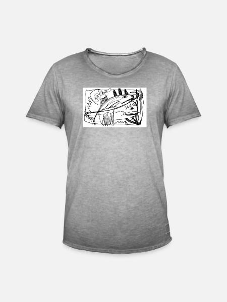 Pisces!Deep Sea Dream - Men's Vintage T-Shirt - vintage grey