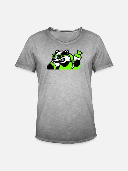 Cool Badger Back to School Icon - Men's Vintage T-Shirt - vintage grey