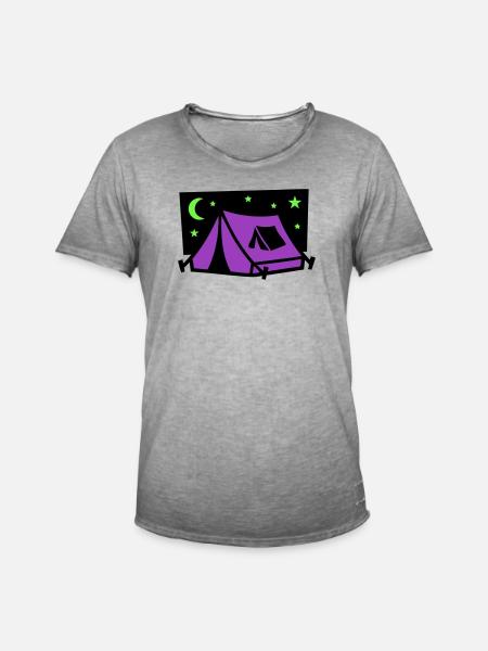 Festival Tent Night Logo - Men's Vintage T-Shirt - vintage grey
