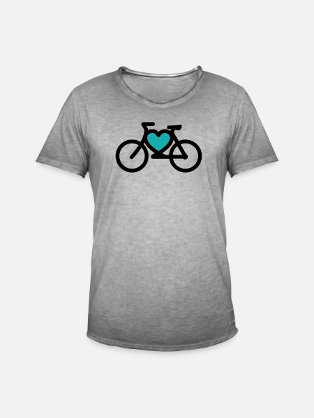 i ike mon vélo - T-shirt vintage Homme - vintage gris