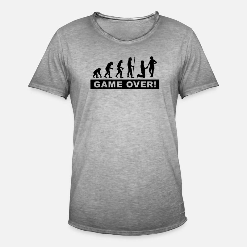 evolution_wedding - T-shirt vintage Homme - vintage gris