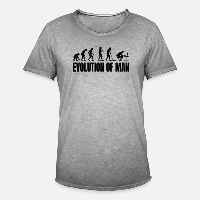 Programmeur Computer Freak Evolution - T-shirt vintage Homme - vintage gris