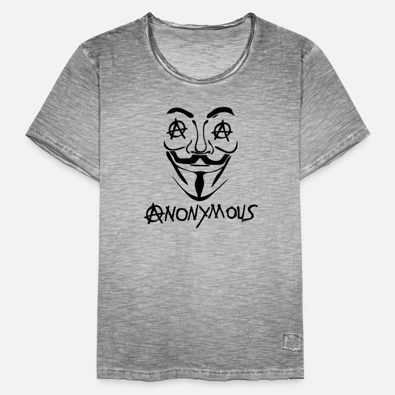 logo anarchy anonymous mask Men's Vintage T-Shirt