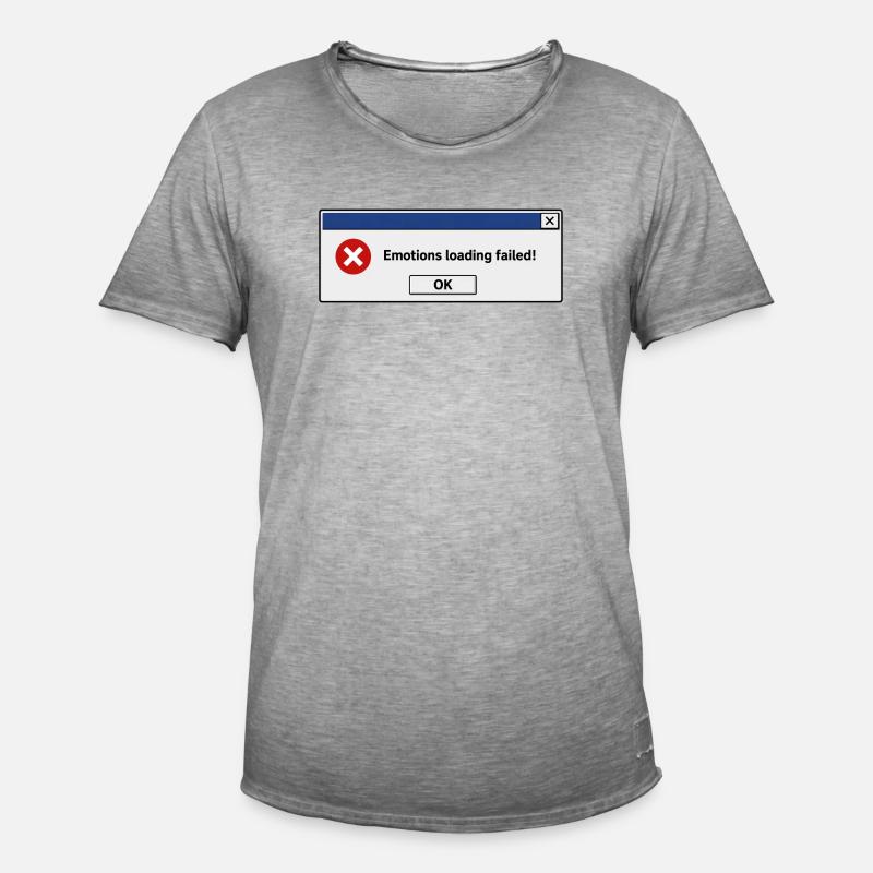 Emotions Loading Failed | Introvertierter Humor - Männer Vintage T-Shirt - Vintage Grau