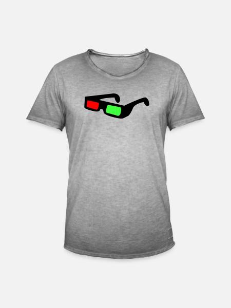 Blocs néon dans le contraste nocturne - T-shirt vintage Homme - vintage gris