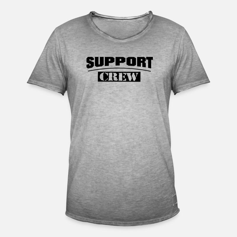 Support Crew Elite - Männer Vintage T-Shirt - Vintage Grau