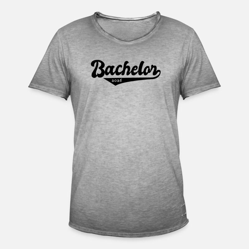 Bachelor 2026 Abschluss Promotion Sponsion - Männer Vintage T-Shirt - Vintage Grau