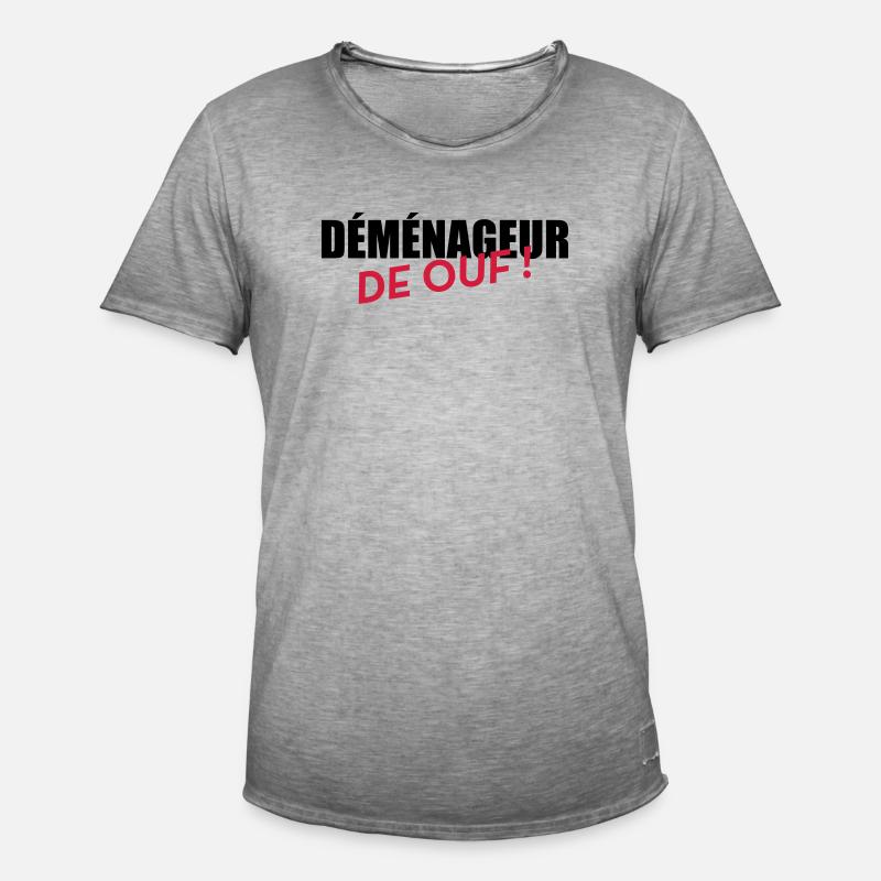frachtführer / möbelpacker / mover / bewegen - Männer Vintage T-Shirt - Vintage Grau