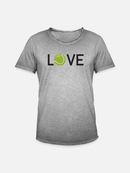 Tennis-Liebhaber - Männer Vintage T-Shirt - Vintage Grau