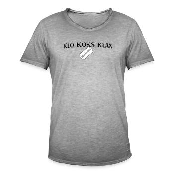 KLO KOKS KLAN - Männer Vintage T-Shirt - Vintage Grau - Vorne