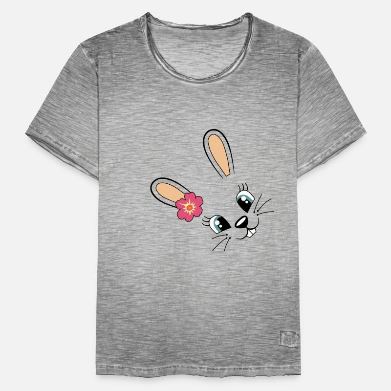 Bunny Cute Bunny Easter Easter Bunny Cute Flower Men's Vintage T-Shirt