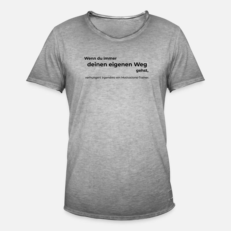 Motivationstrainer - Männer Vintage T-Shirt - Vintage Grau