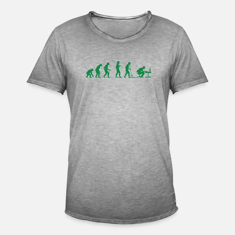 Programmer Evolution Computer Scientist Developer - Men's Vintage T-Shirt - vintage grey