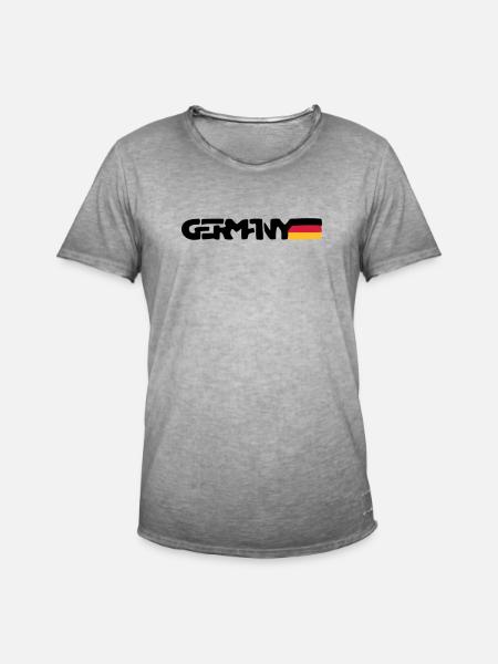 Germany - Männer Vintage T-Shirt - Vintage Grau