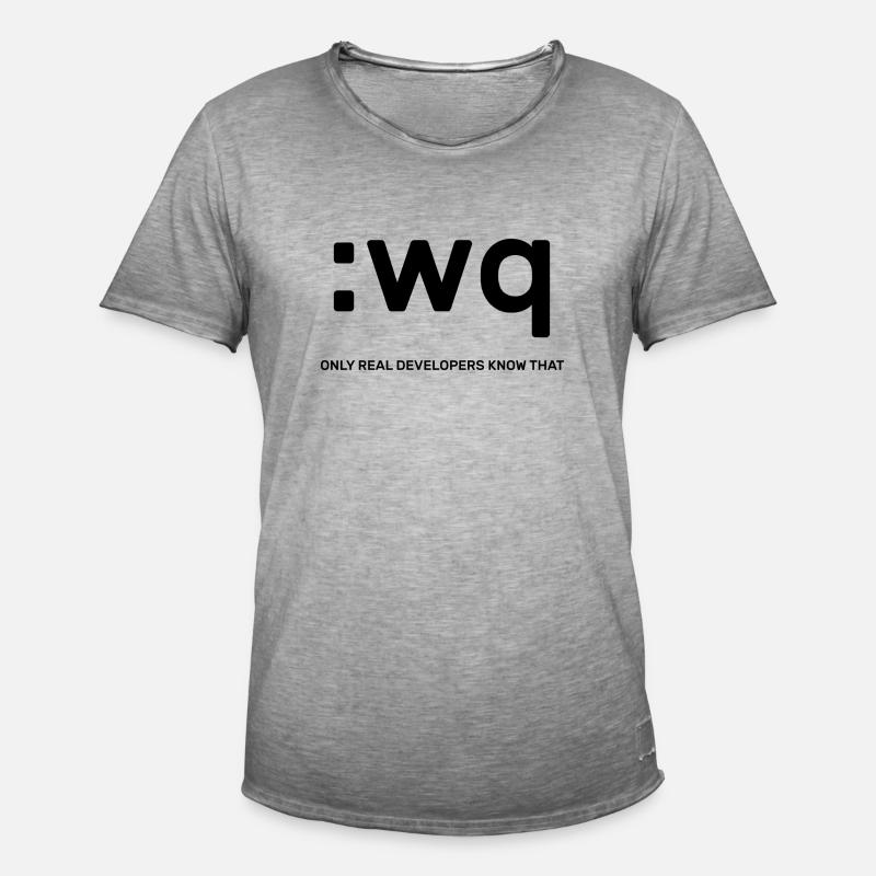 Vim Developers - Men's Vintage T-Shirt - vintage grey