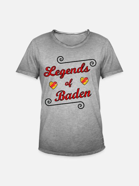 The Badnerland Legends - Men's Vintage T-Shirt - vintage grey