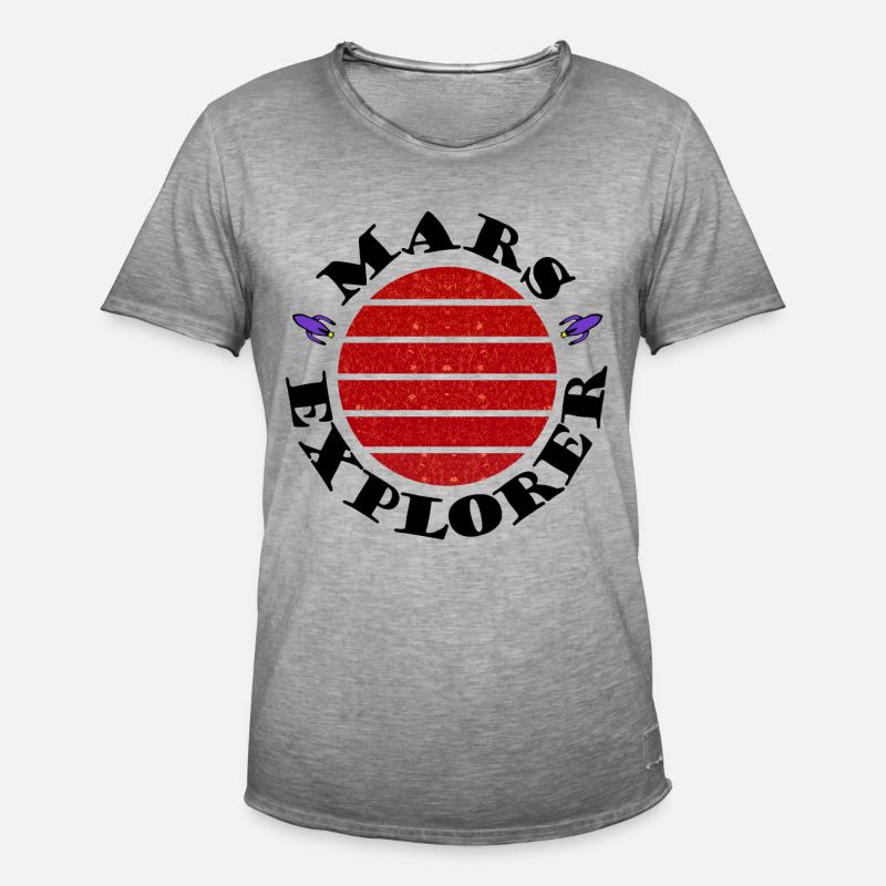 Die Entdecker des Mars - Männer Vintage T-Shirt - Vintage Grau